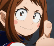 uraraka thumbs up